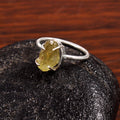 Natural Yellow Sapphire Free Size Rough Gemstone Ring