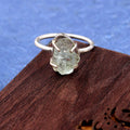 Natural Blue Aquamarine Free Size Rough Gemstone Ring