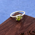 Natural Green Peridot Free Size Rough Gemstone Ring