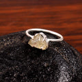 Natural Yellow Rutile Quartz Free Size Rough Gemstone Ring