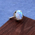 Natural Rainbow Moonstone Free Size Rough Gemstone Ring