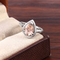 Natural Pink Morganite Prong Set Gemstone Ring