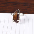 Natural Smoky Quartz Free Size Rough Gemstone Ring