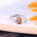 Natural Pink Morganite Prong Set Gemstone Ring