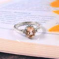 Natural Pink Morganite Prong Set Gemstone Ring