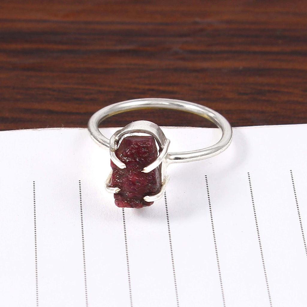 Natural Red Ruby Free Size Rough Gemstone Ring