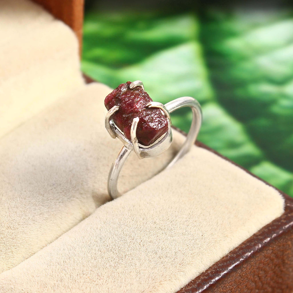 Natural Red Ruby Free Size Rough Gemstone Ring