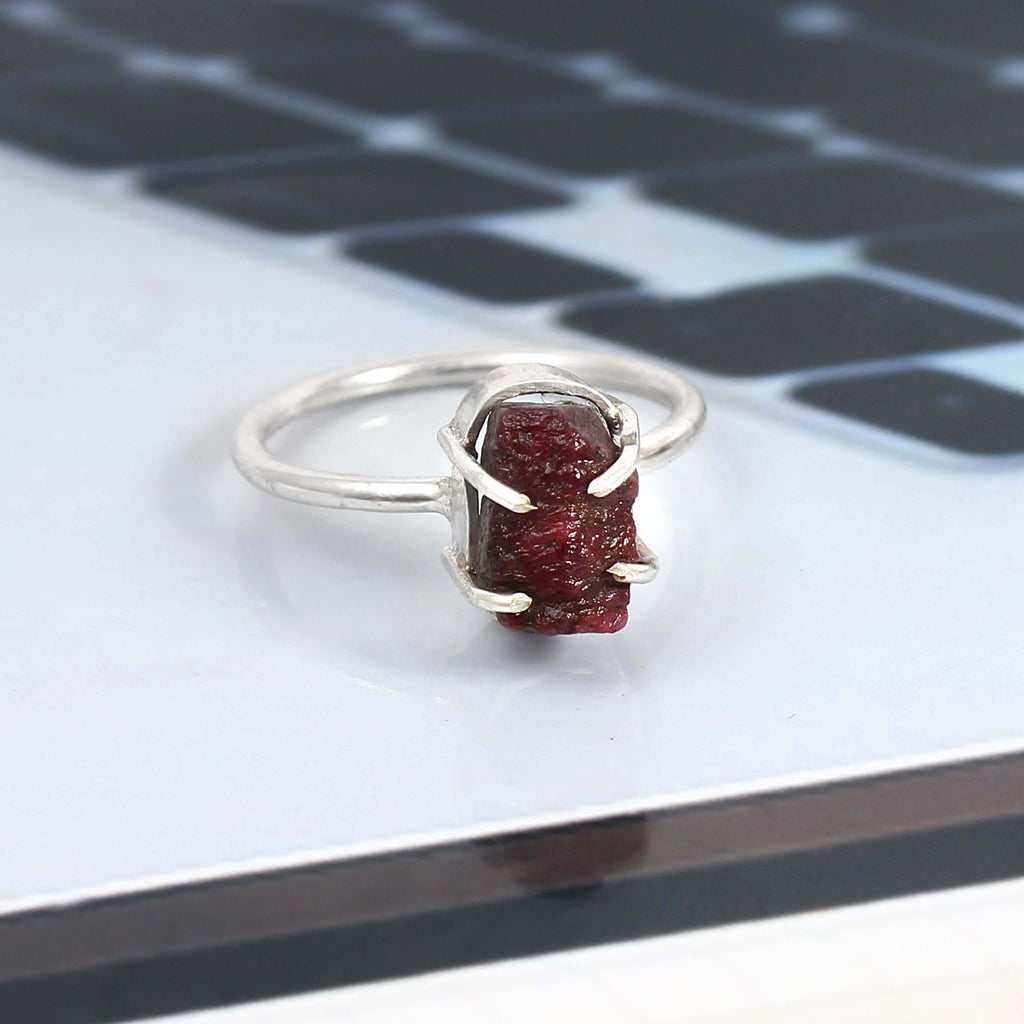 Natural Red Ruby Free Size Rough Gemstone Ring