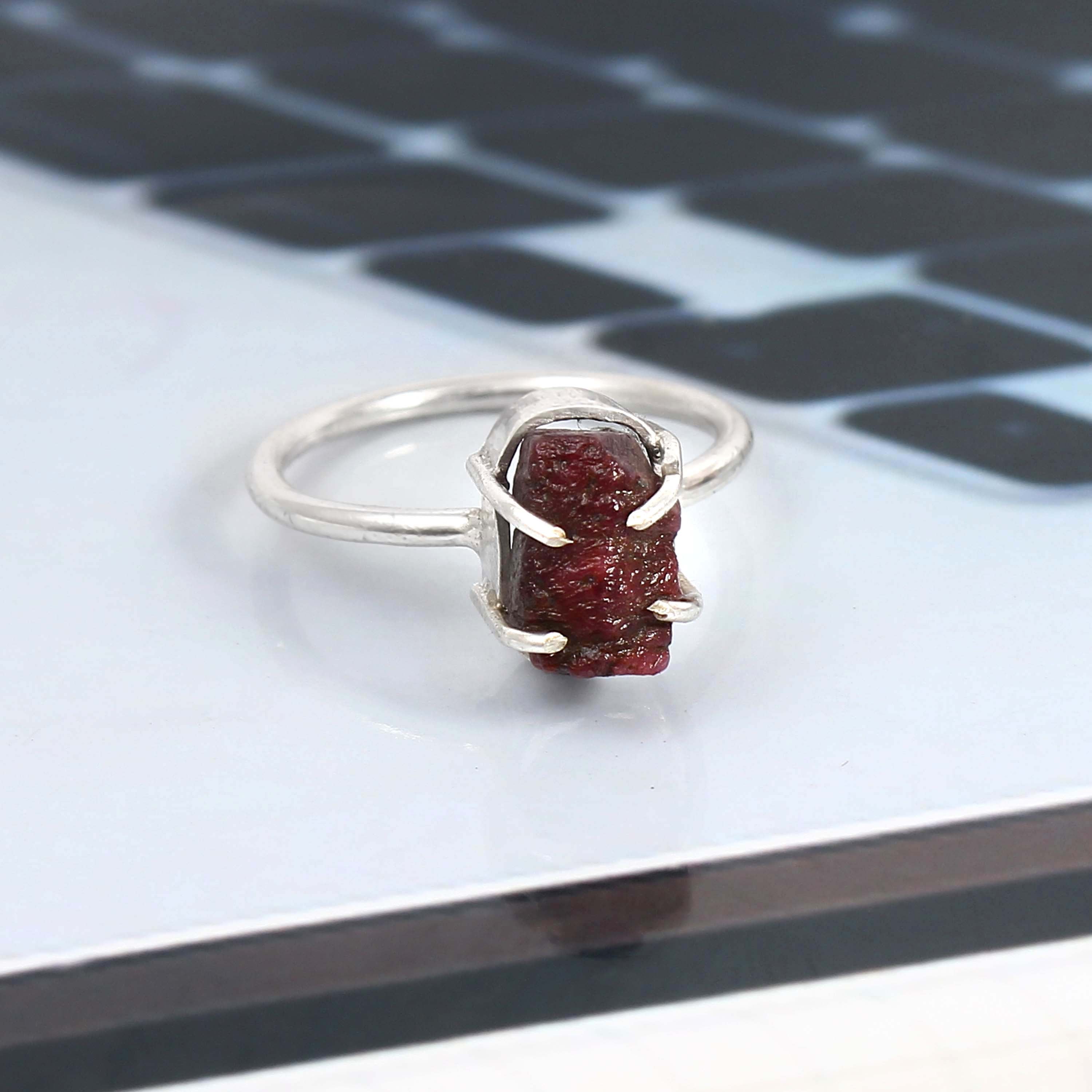 Natural Red Ruby Free Size Rough Gemstone Ring