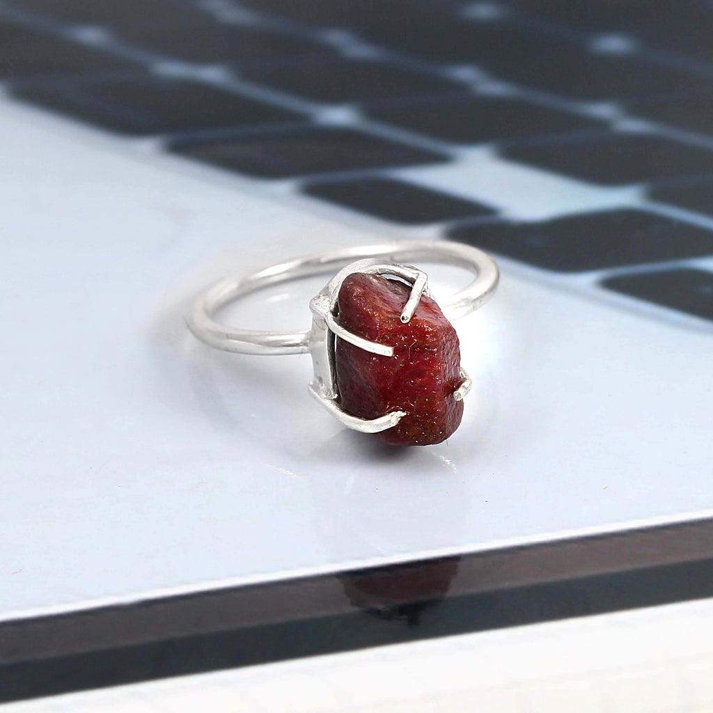 Natural Red Ruby Free Size Rough Gemstone Ring