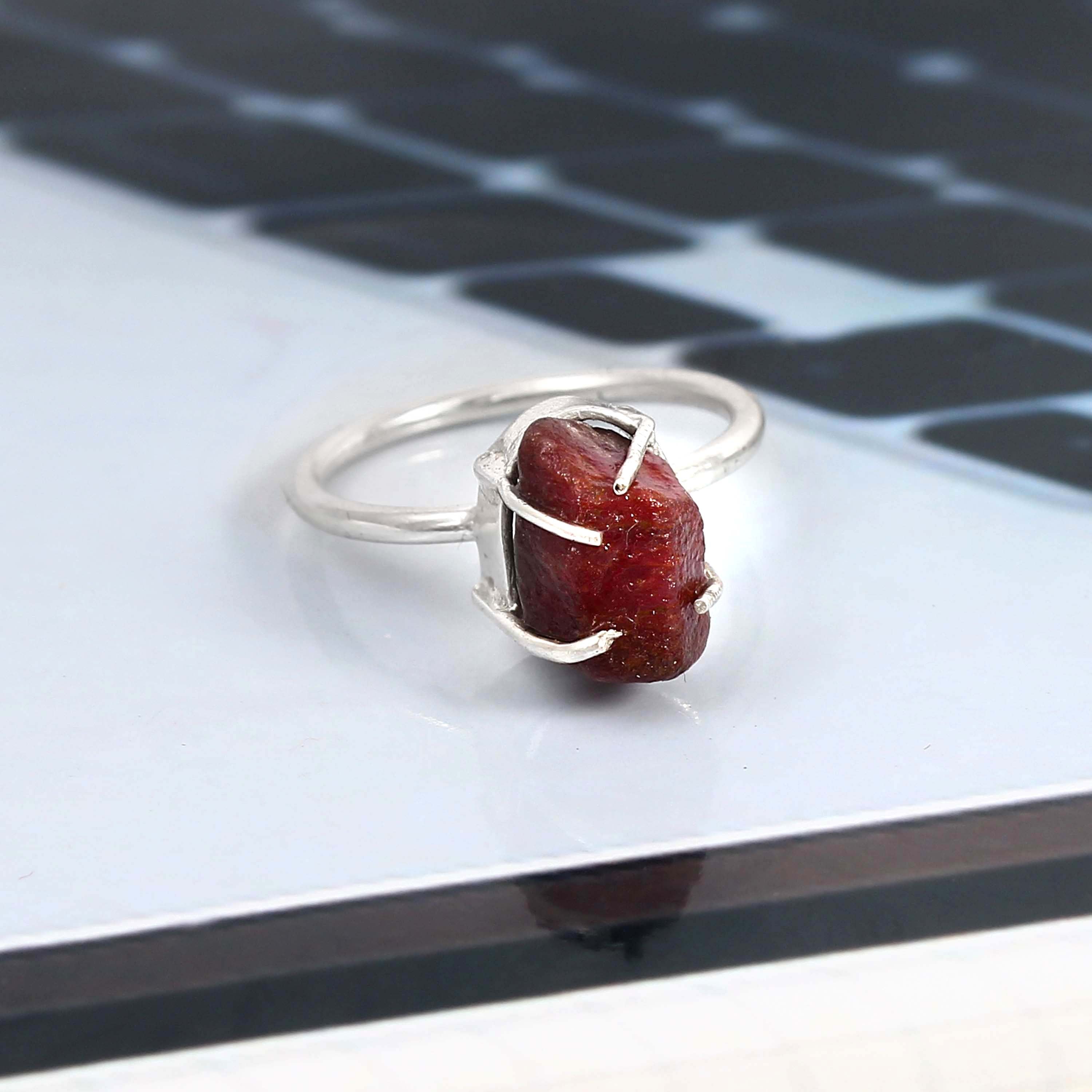 Natural Red Ruby Free Size Rough Gemstone Ring
