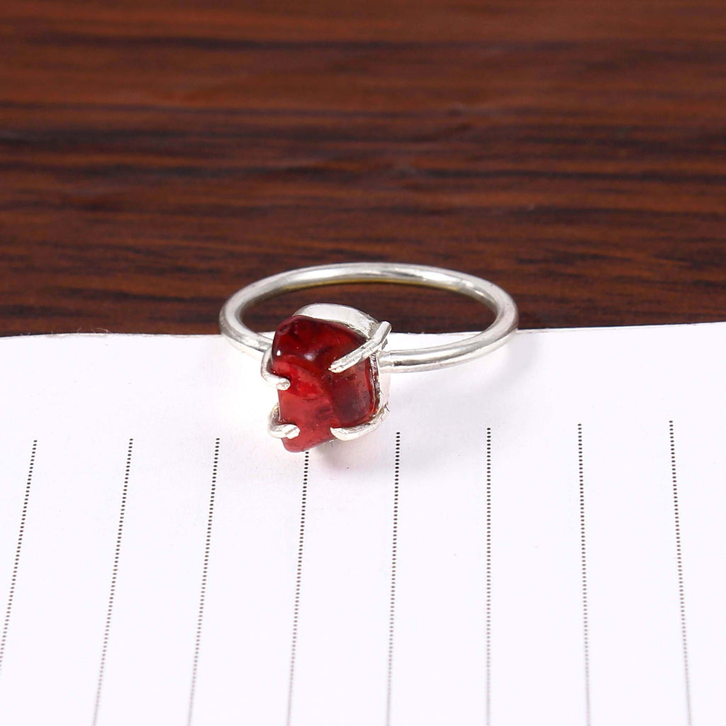 Natural Red Carnelian Free Size Rough Gemstone Ring