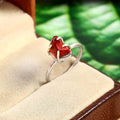 Natural Red Carnelian Free Size Rough Gemstone Ring