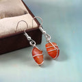 Natural Red Sunstone Gemstone Earrings