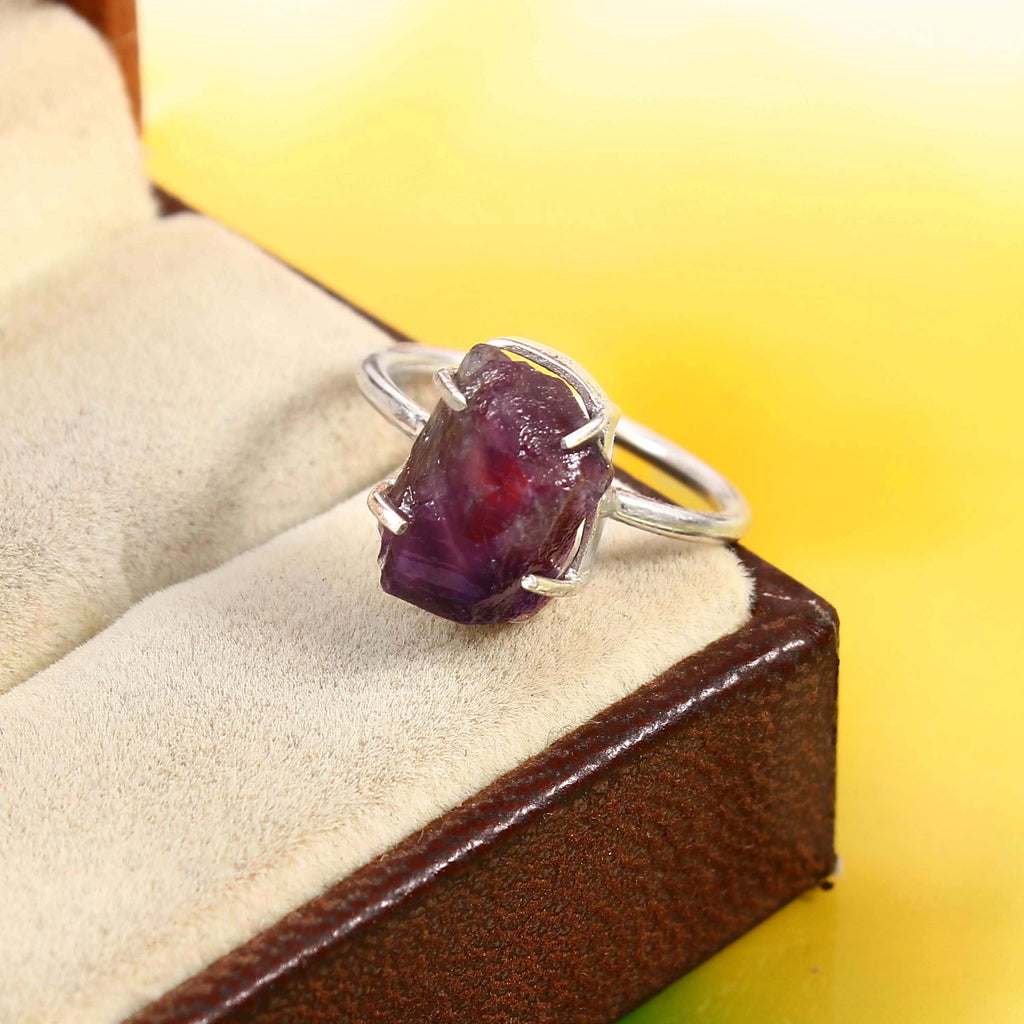 Natural Pink Tourmaline Free Size Rough Gemstone Ring