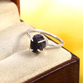 Natural Black Tourmaline Free Size Rough Gemstone Ring