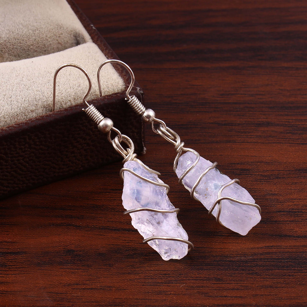 Natural Rainbow Moonstone Gemstone Earrings