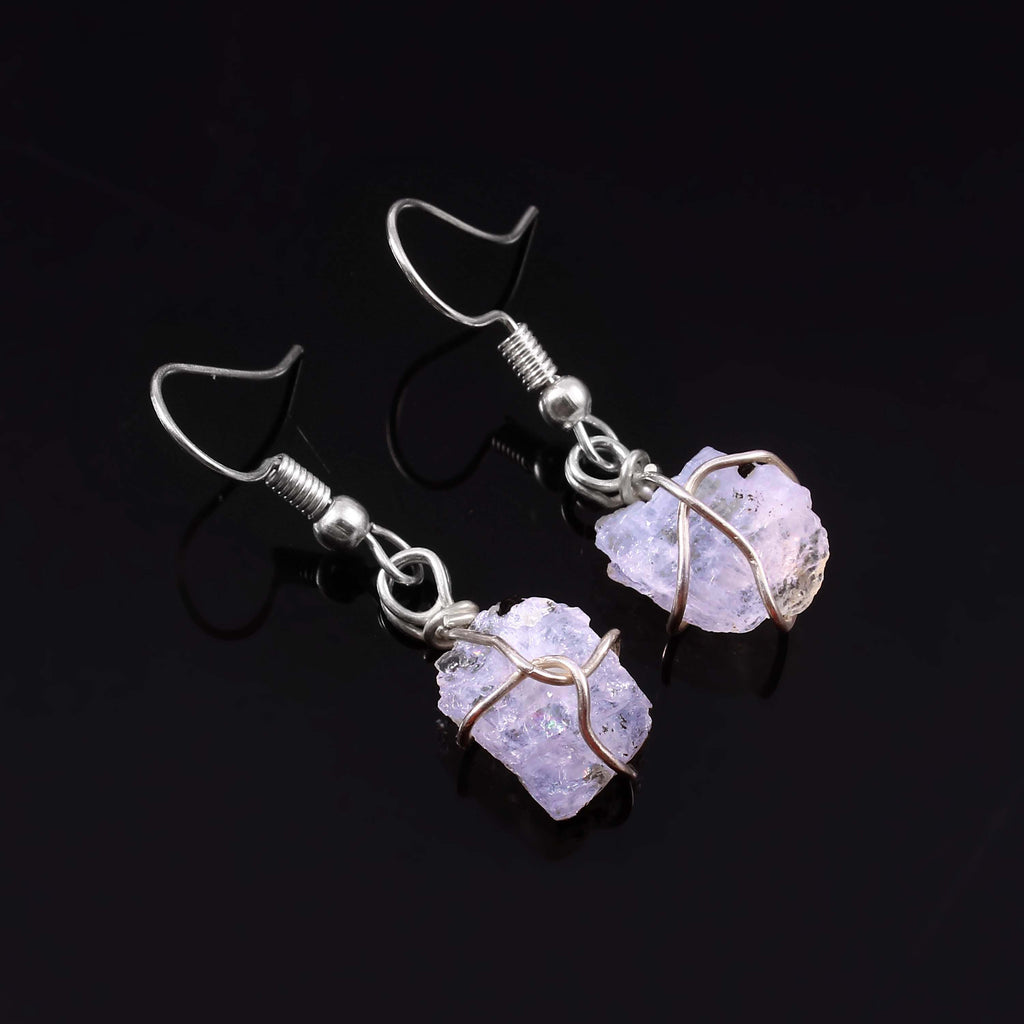 Natural Rainbow Moonstone Gemstone Earrings