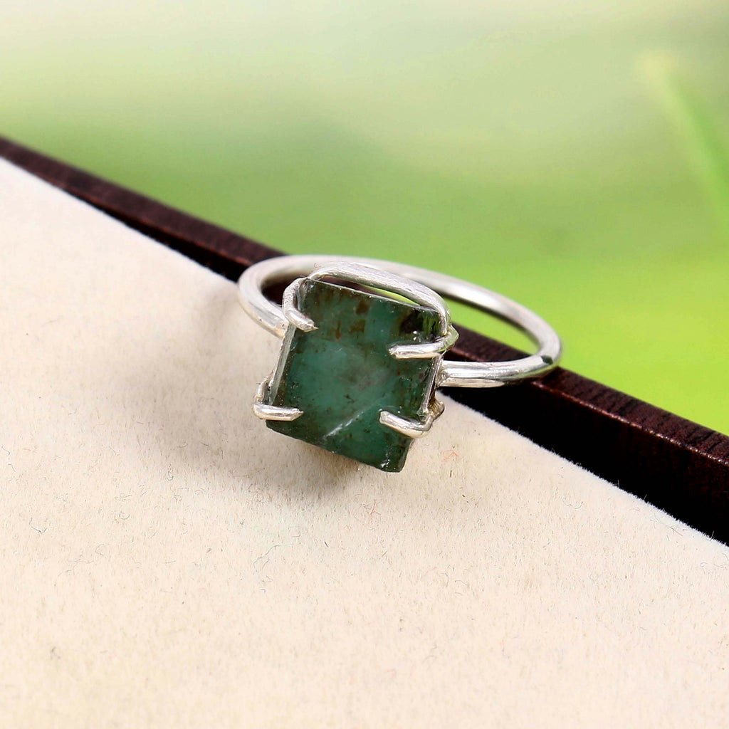 Natural Green Tourmaline Free Size Rough Gemstone Ring