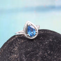 Natural Blue Topaz Prong Set Gemstone Ring