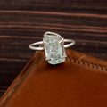Natural Blue Aquamarine Free Size Rough Gemstone Ring