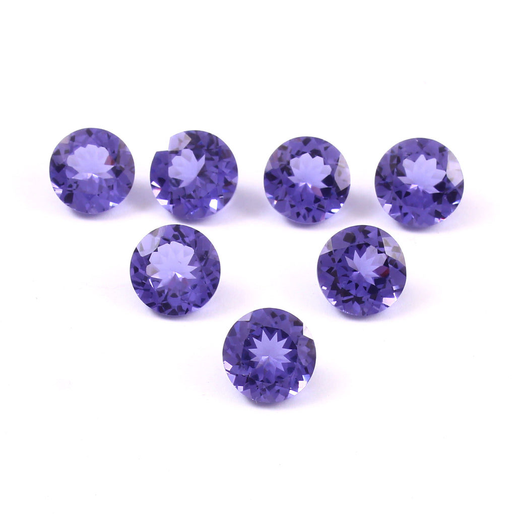 Natural Purple Amethyst Round Cut Loose Gemstone