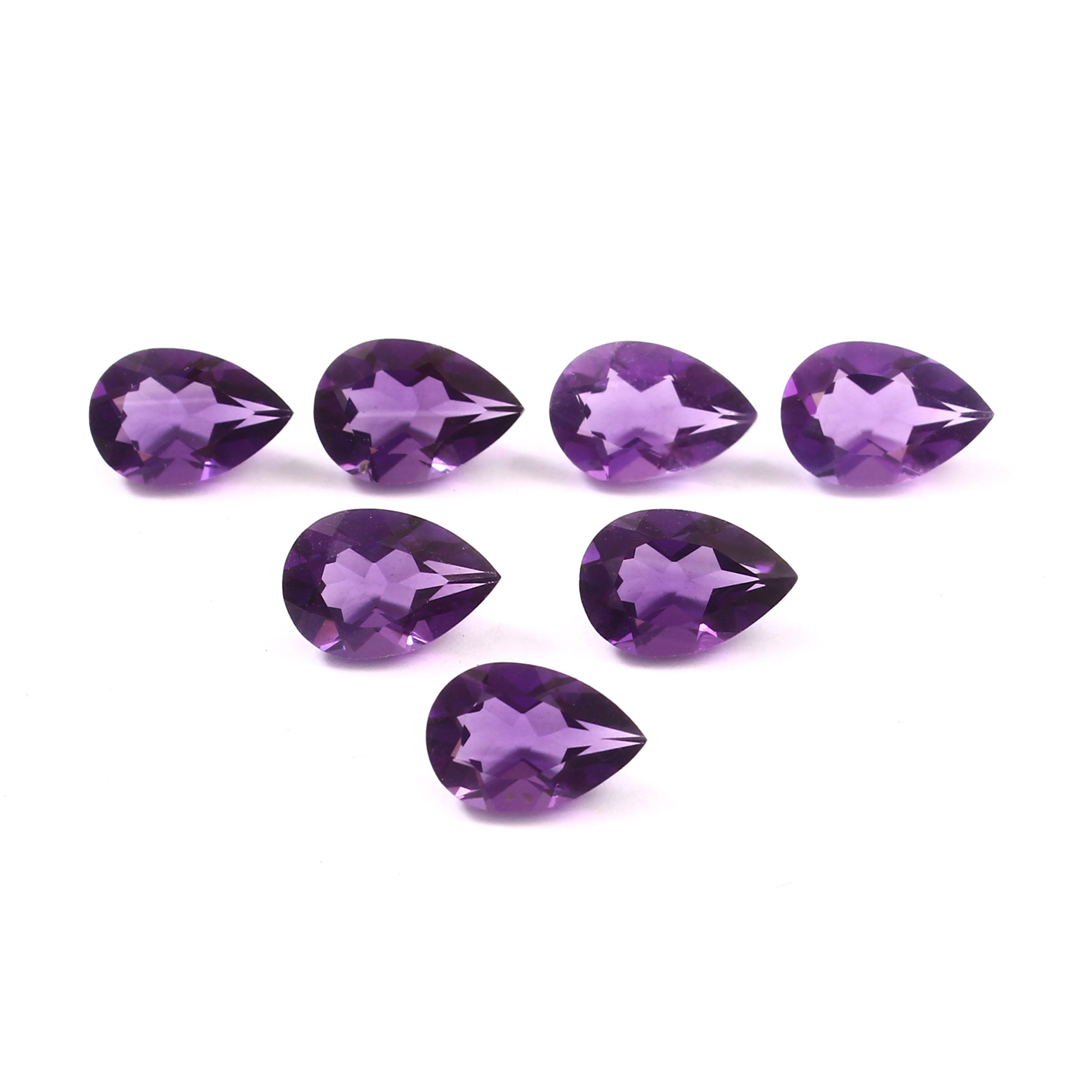 Natural Purple Amethyst Pear Cut Loose Gemstone