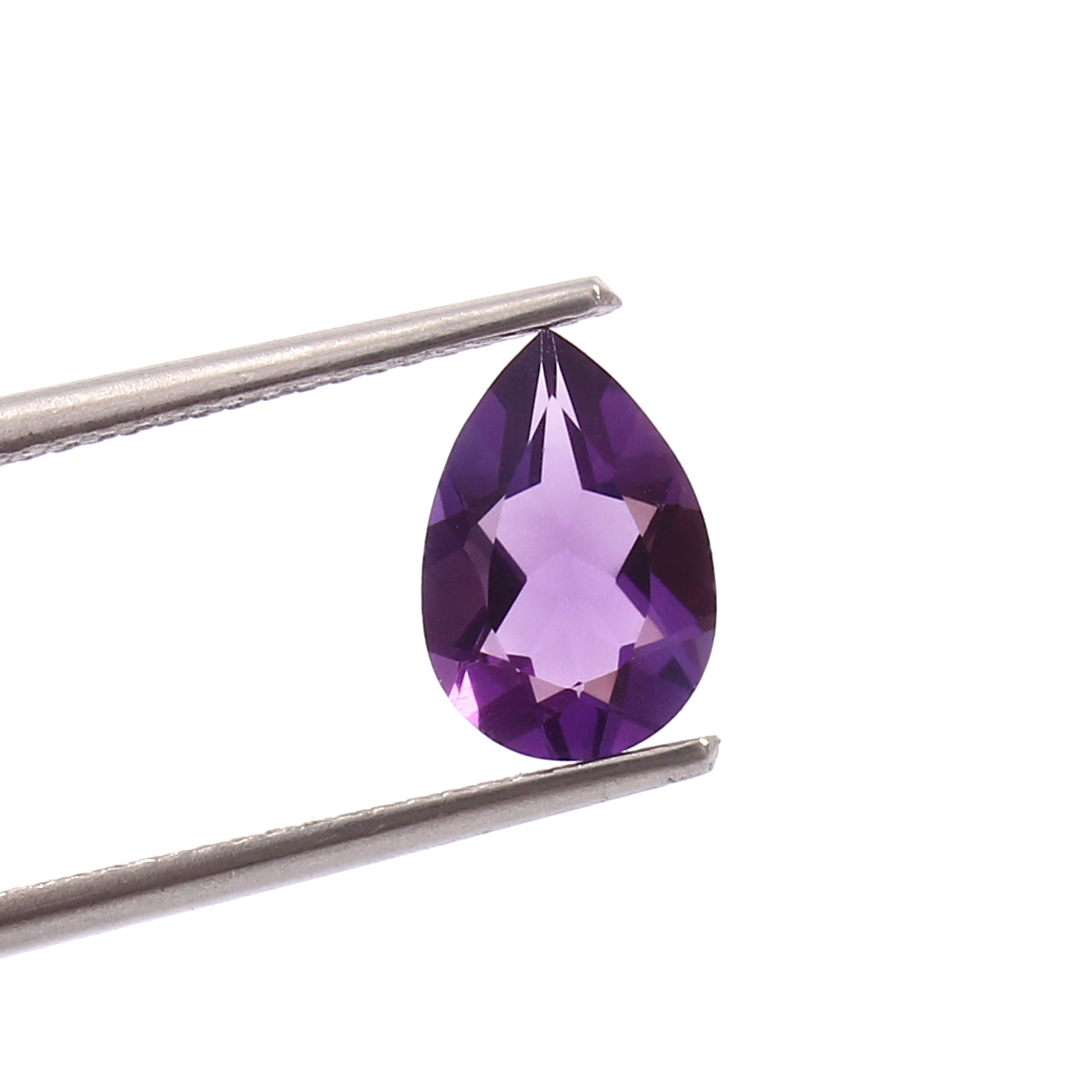 Natural Purple Amethyst Pear Cut Loose Gemstone