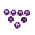 Natural Purple Amethyst Round Cut Loose Gemstone