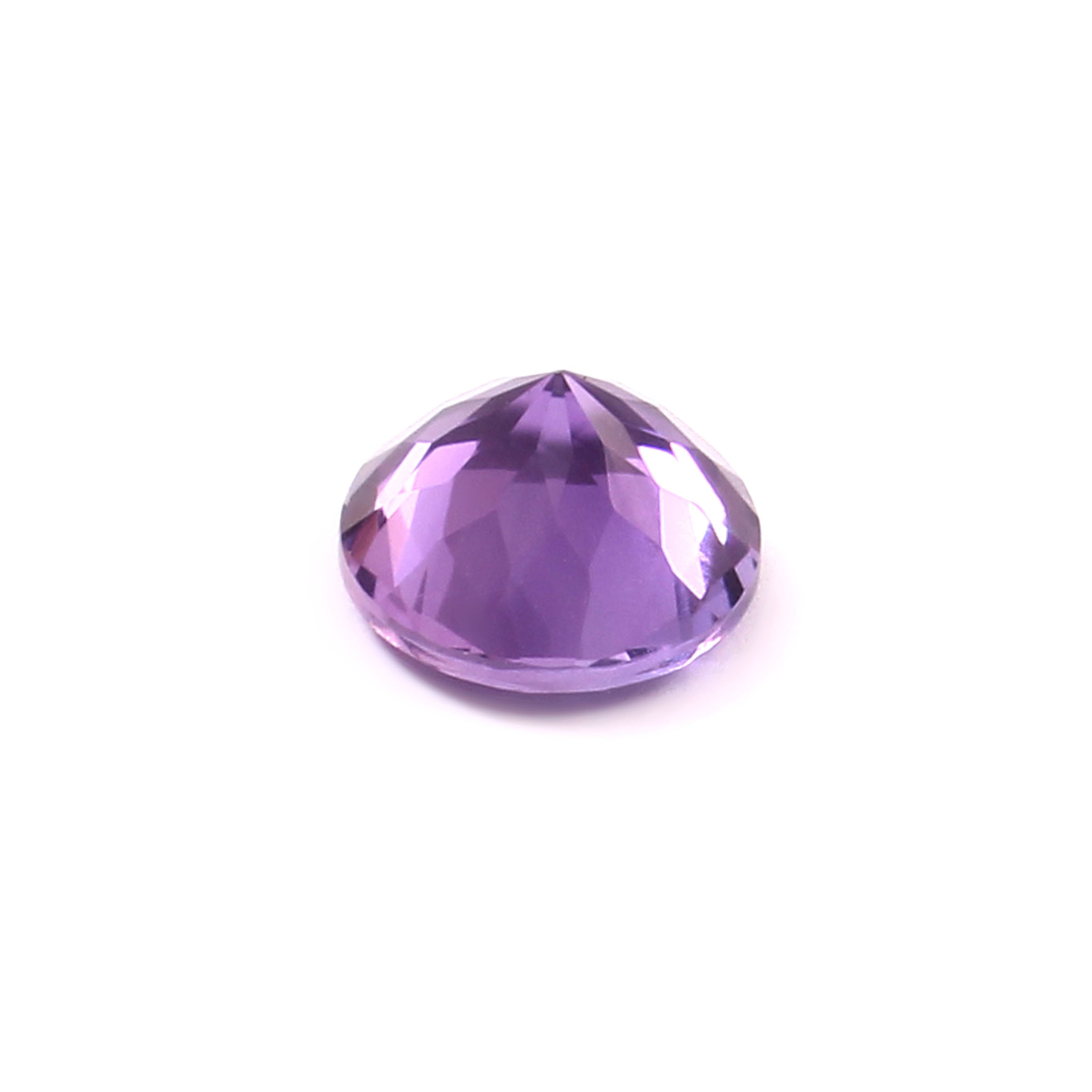 Natural Purple Amethyst Round Cut Loose Gemstone