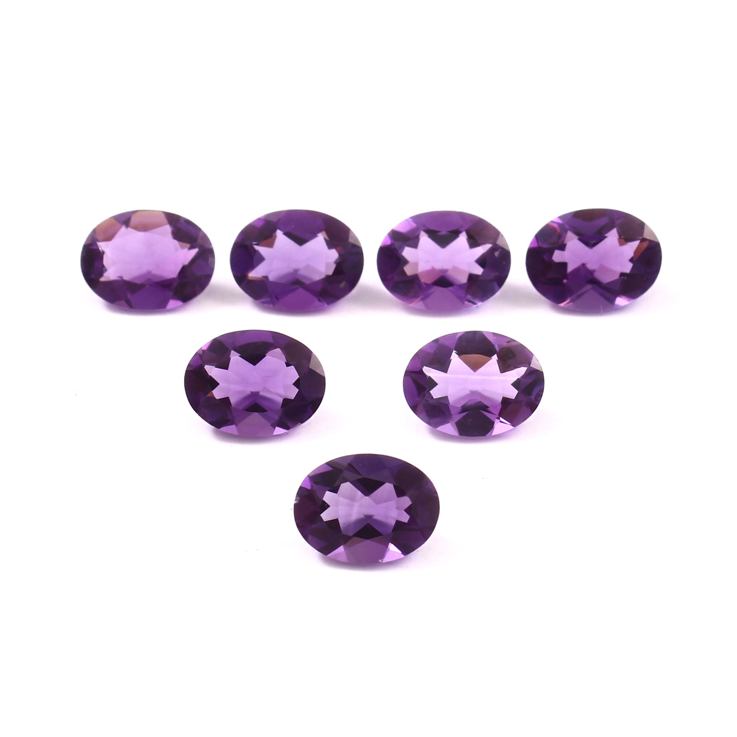Natural Purple Amethyst Oval Cut Loose Gemstone
