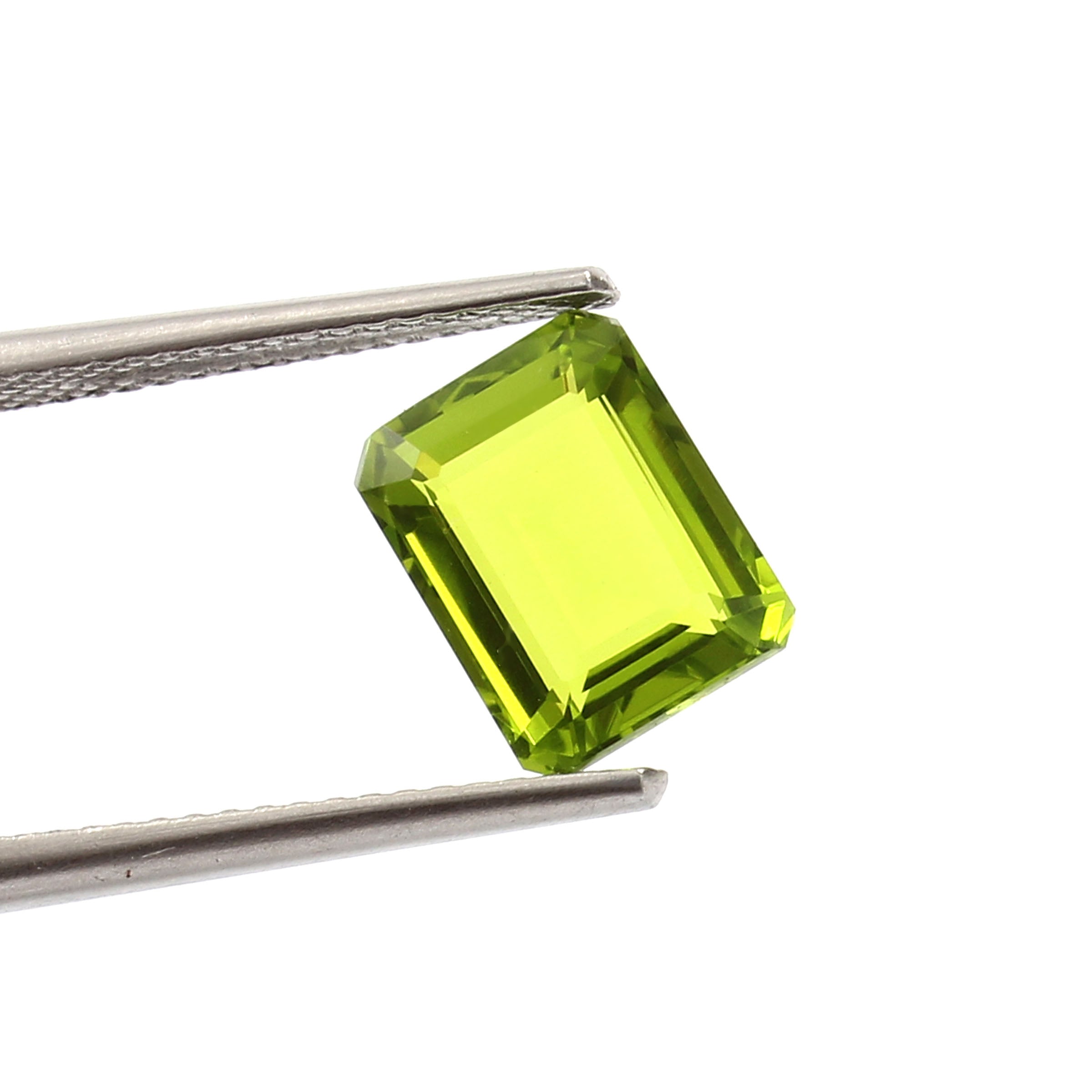 Natural Green Peridot Octagon Cut Loose Gemstone