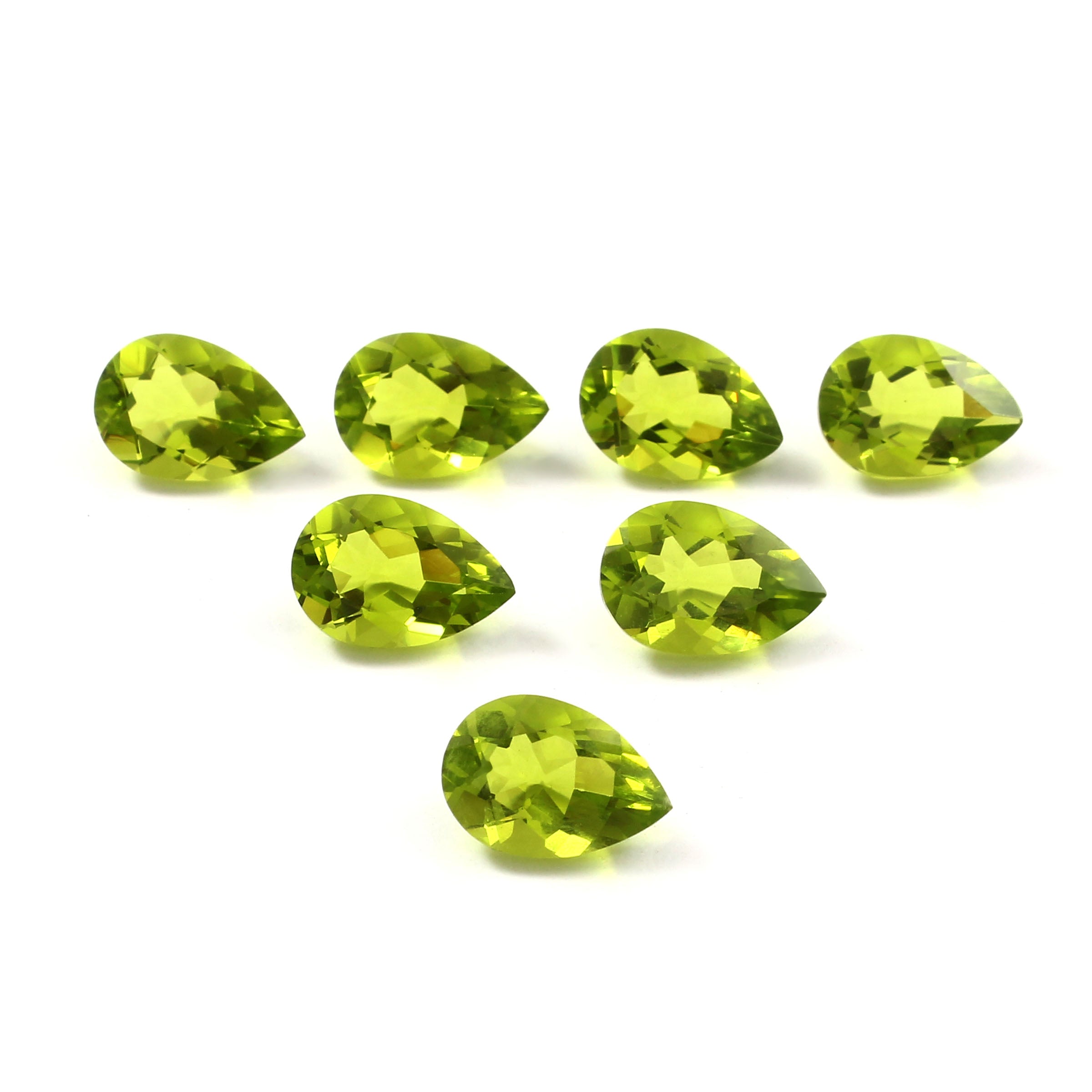 Natural Green Peridot Pear Cut Loose Gemstone