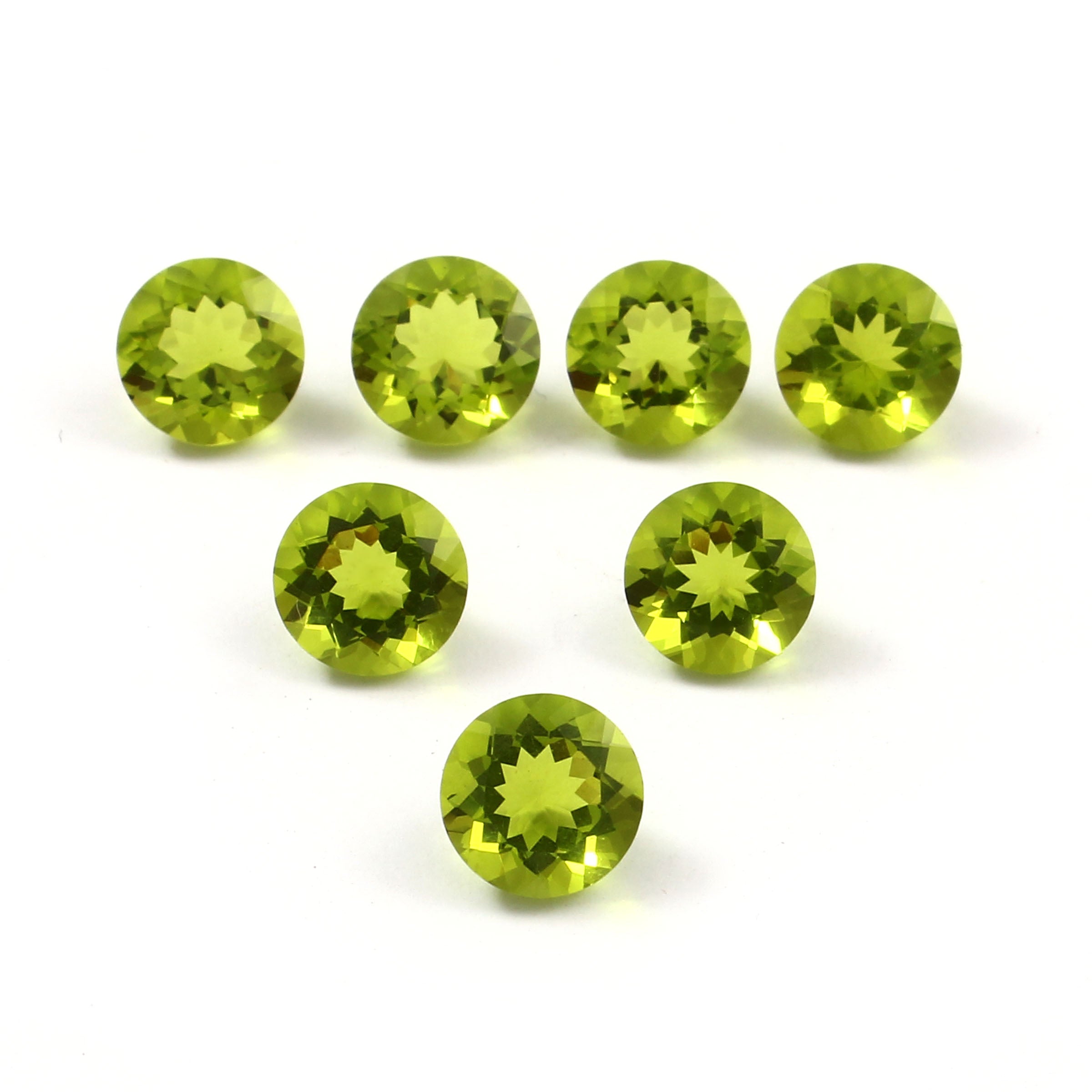 Natural Green Peridot Round Cut Loose Gemstone
