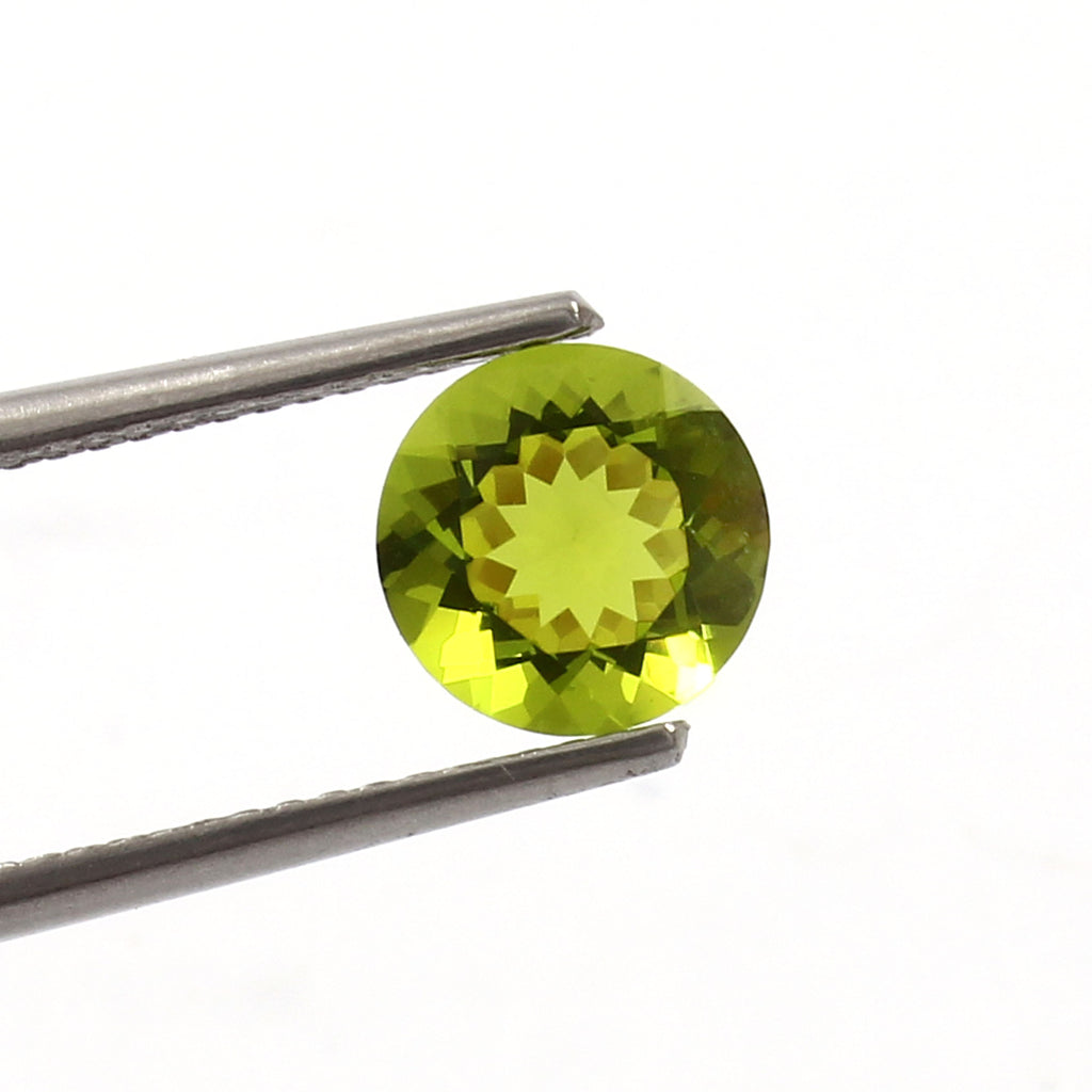 Natural Green Peridot Round Cut Loose Gemstone