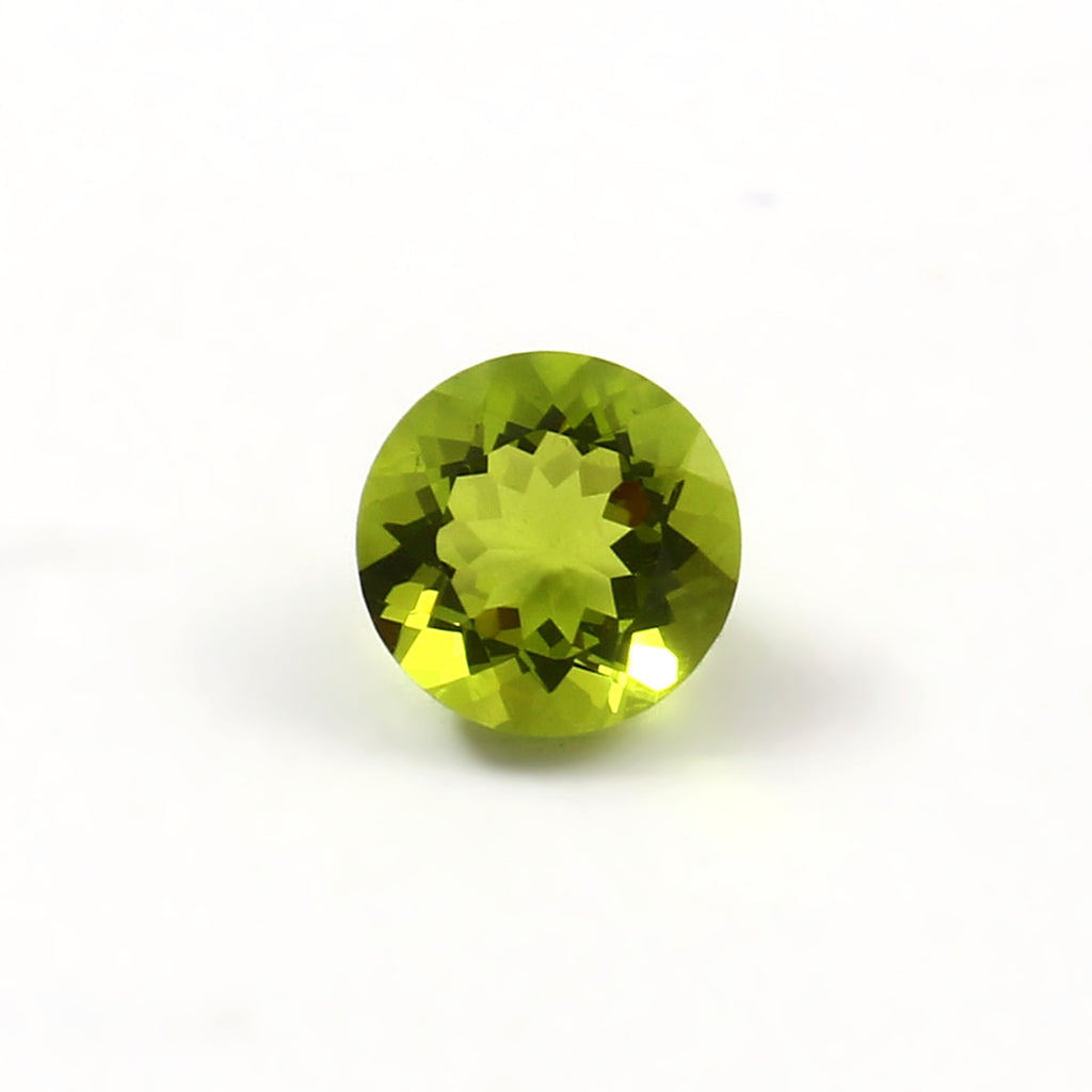 Natural Green Peridot Round Cut Loose Gemstone