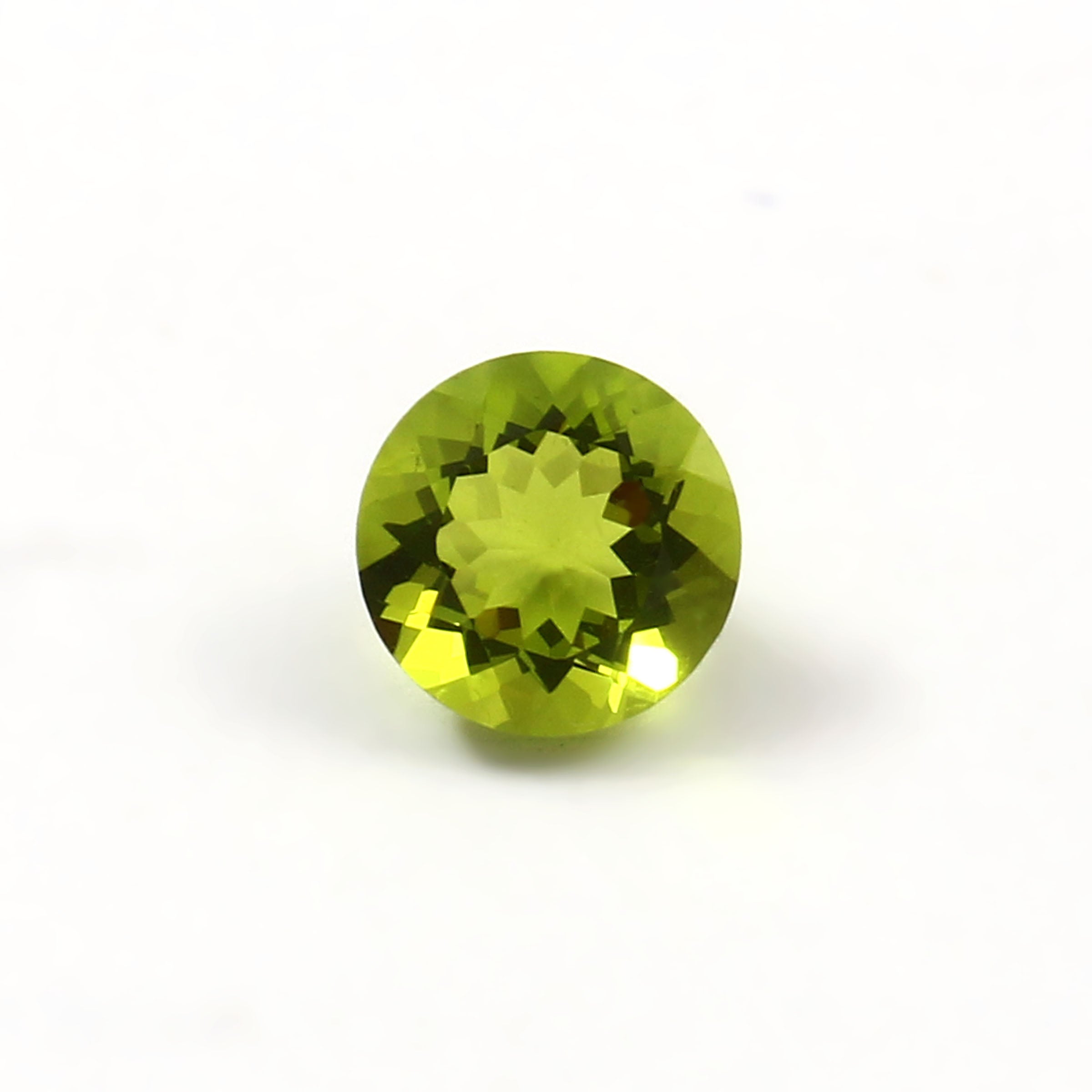 Natural Green Peridot Round Cut Loose Gemstone