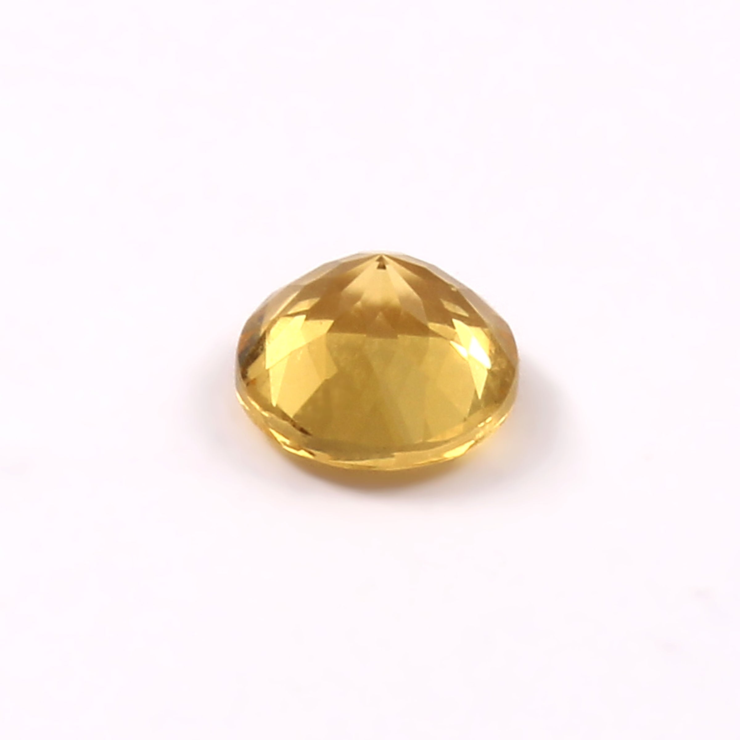 Natural Golden Citrine Round Cut Loose Gemstone
