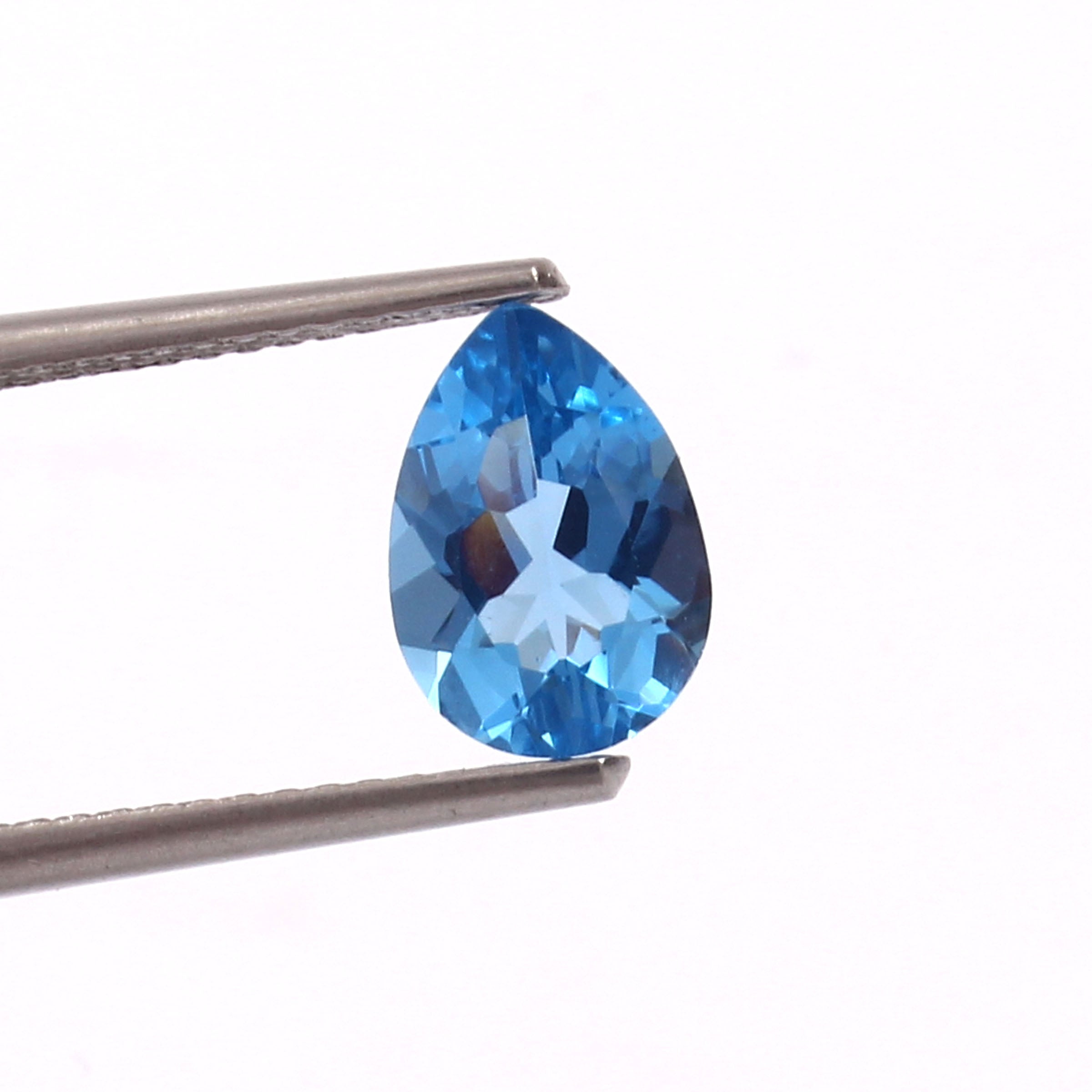 Natural Blue Topaz Pear Cut Loose Gemstone
