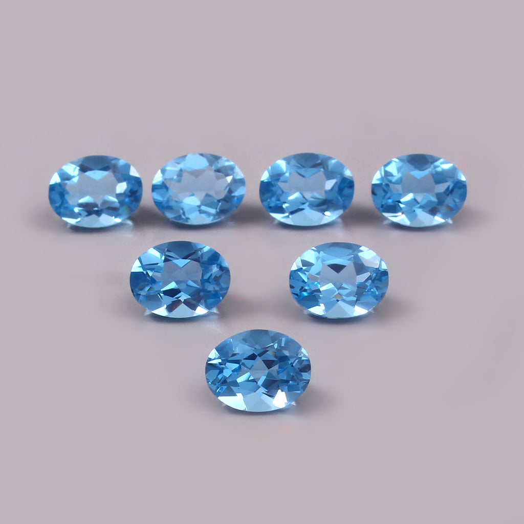 Natural Sky Blue Topaz Oval Cut Loose Gemstone