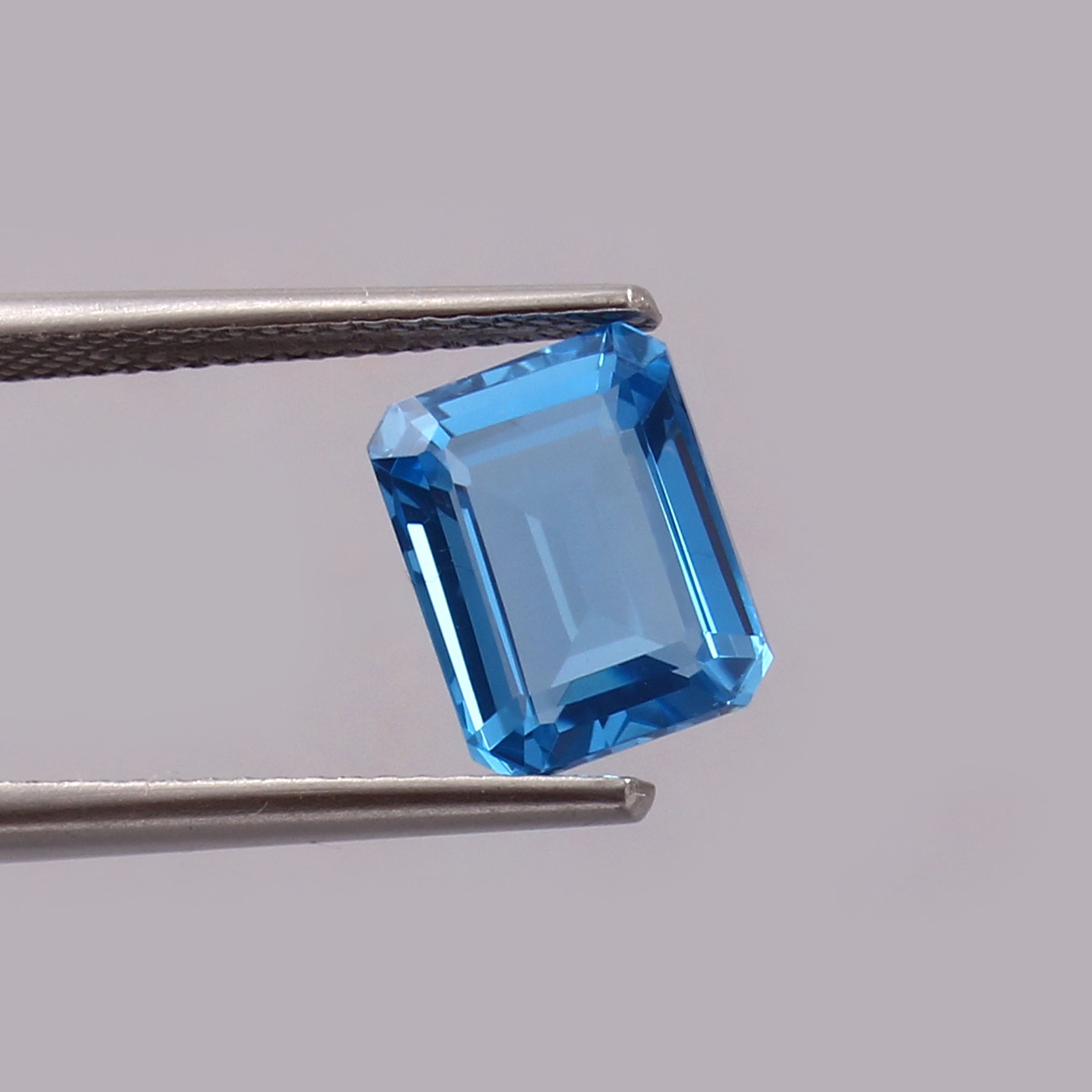 Natural Blue Topaz Octagon Cut Loose Gemstone