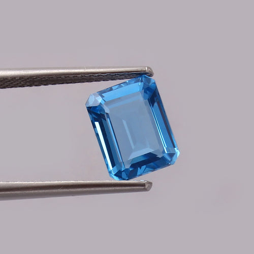 Natural Blue Topaz Octagon Cut Loose Gemstone