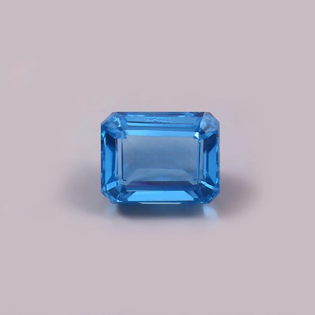 Natural Blue Topaz Octagon Cut Loose Gemstone