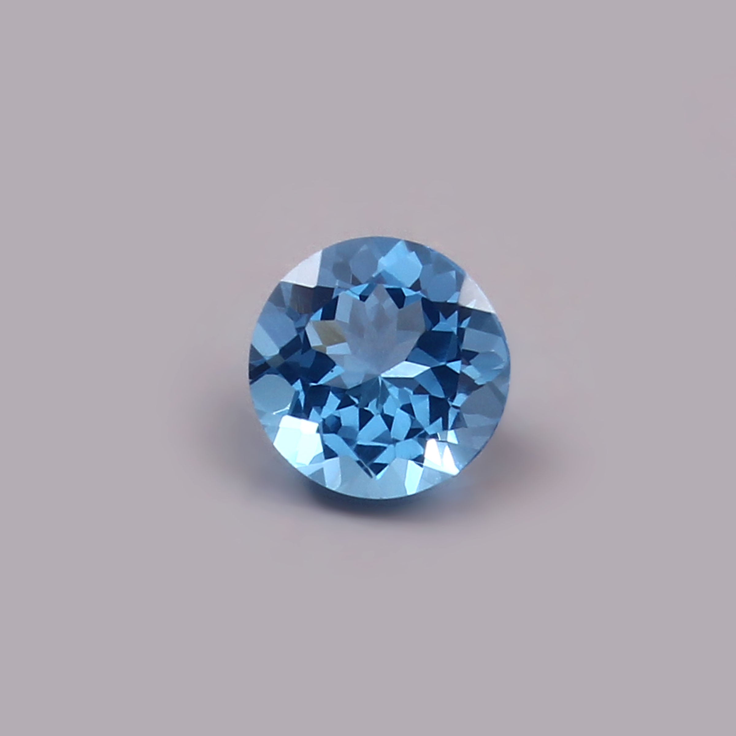 Natural Blue Topaz Round Cut Loose Gemstone