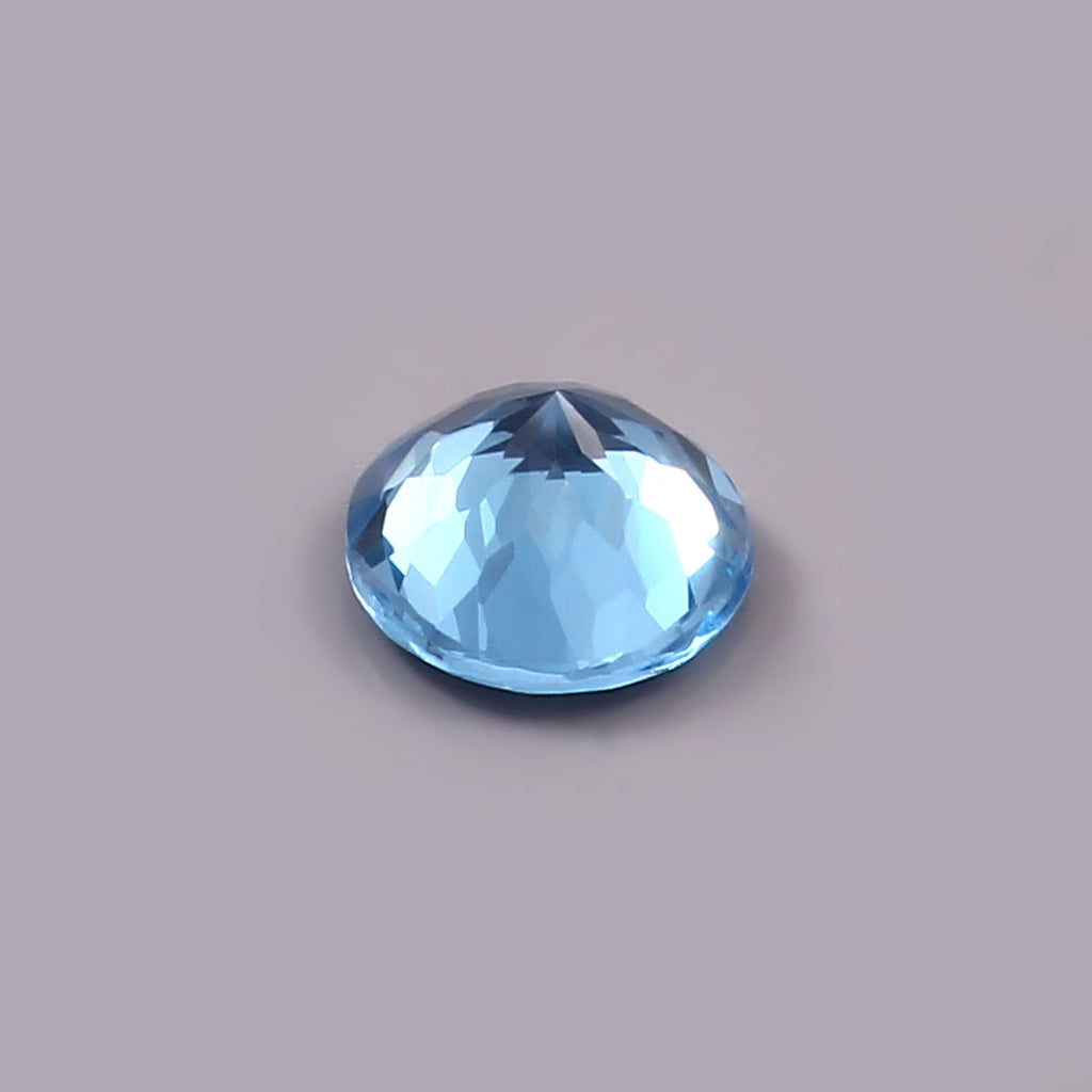 Natural Blue Topaz Round Cut Loose Gemstone