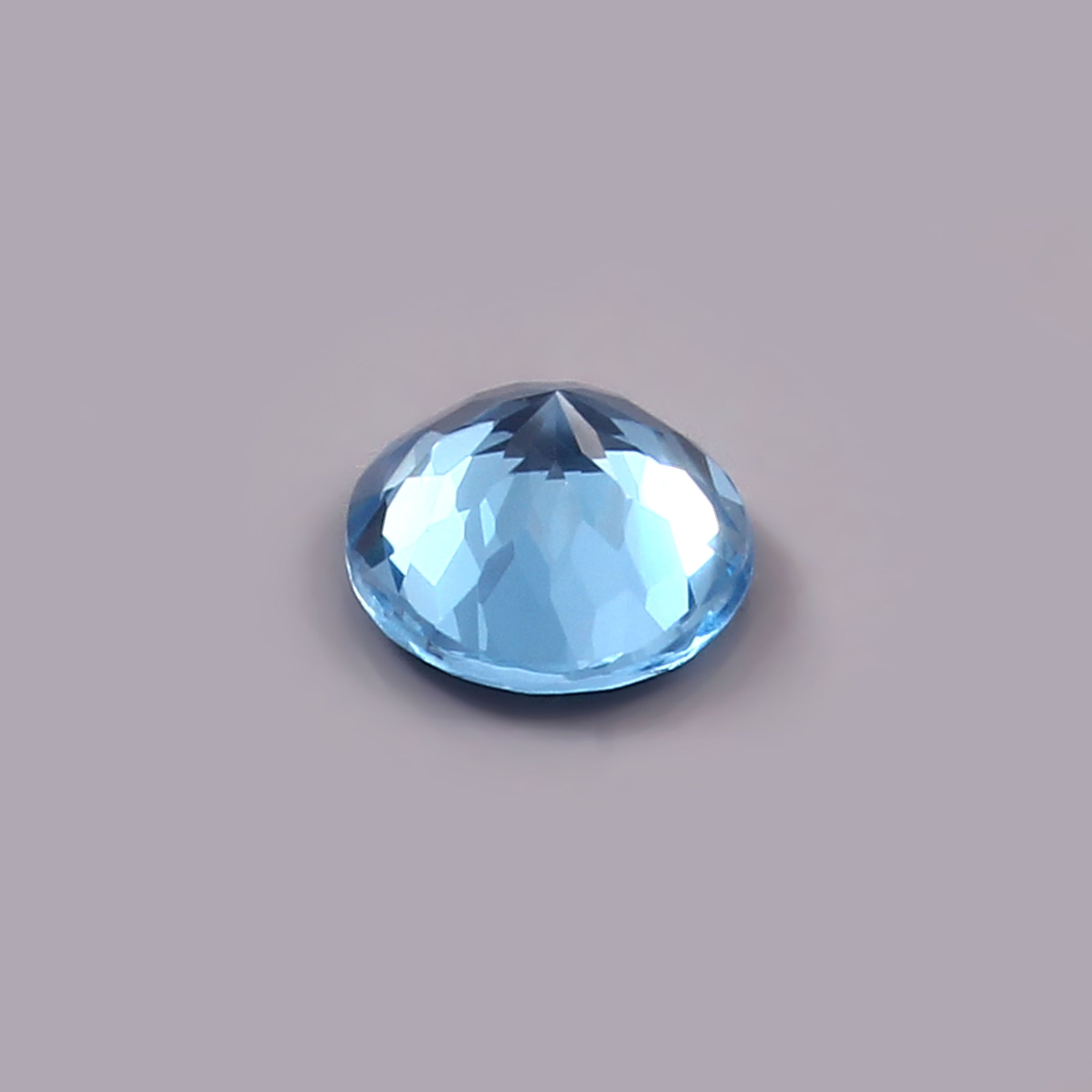Natural Blue Topaz Round Cut Loose Gemstone