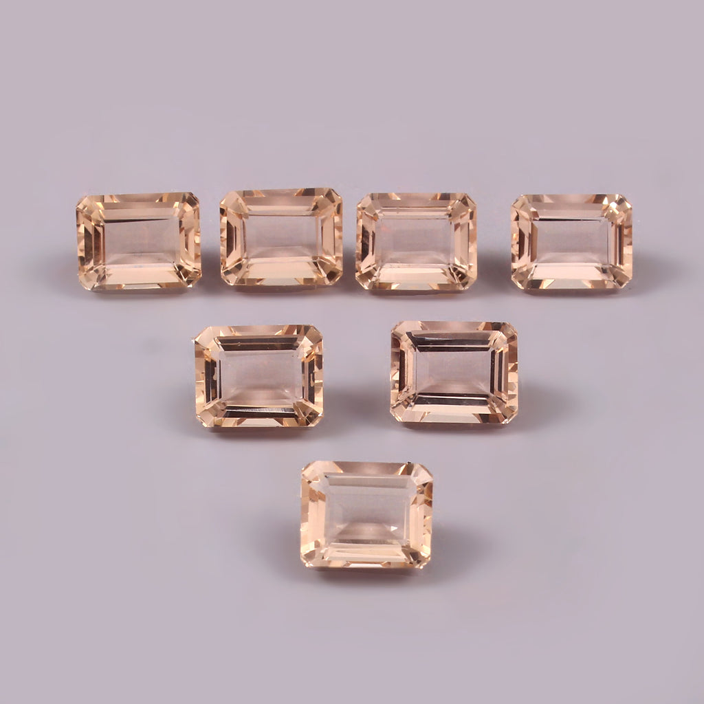 Natural Pink Morganite Octagon Cut Loose Gemstone