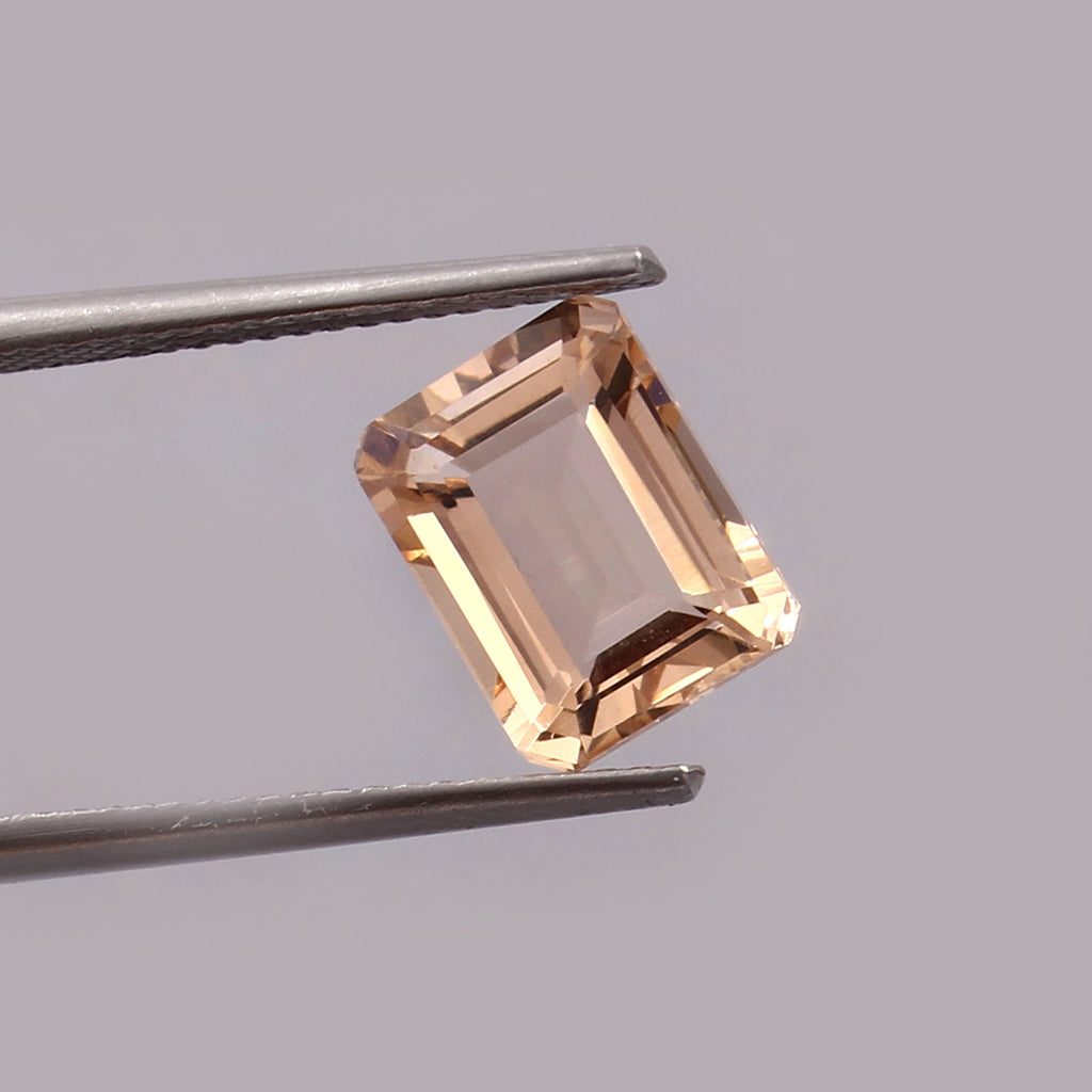 Natural Pink Morganite Octagon Cut Loose Gemstone