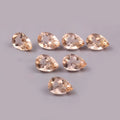 Natural Pink Morganite Pear Cut Loose Gemstone