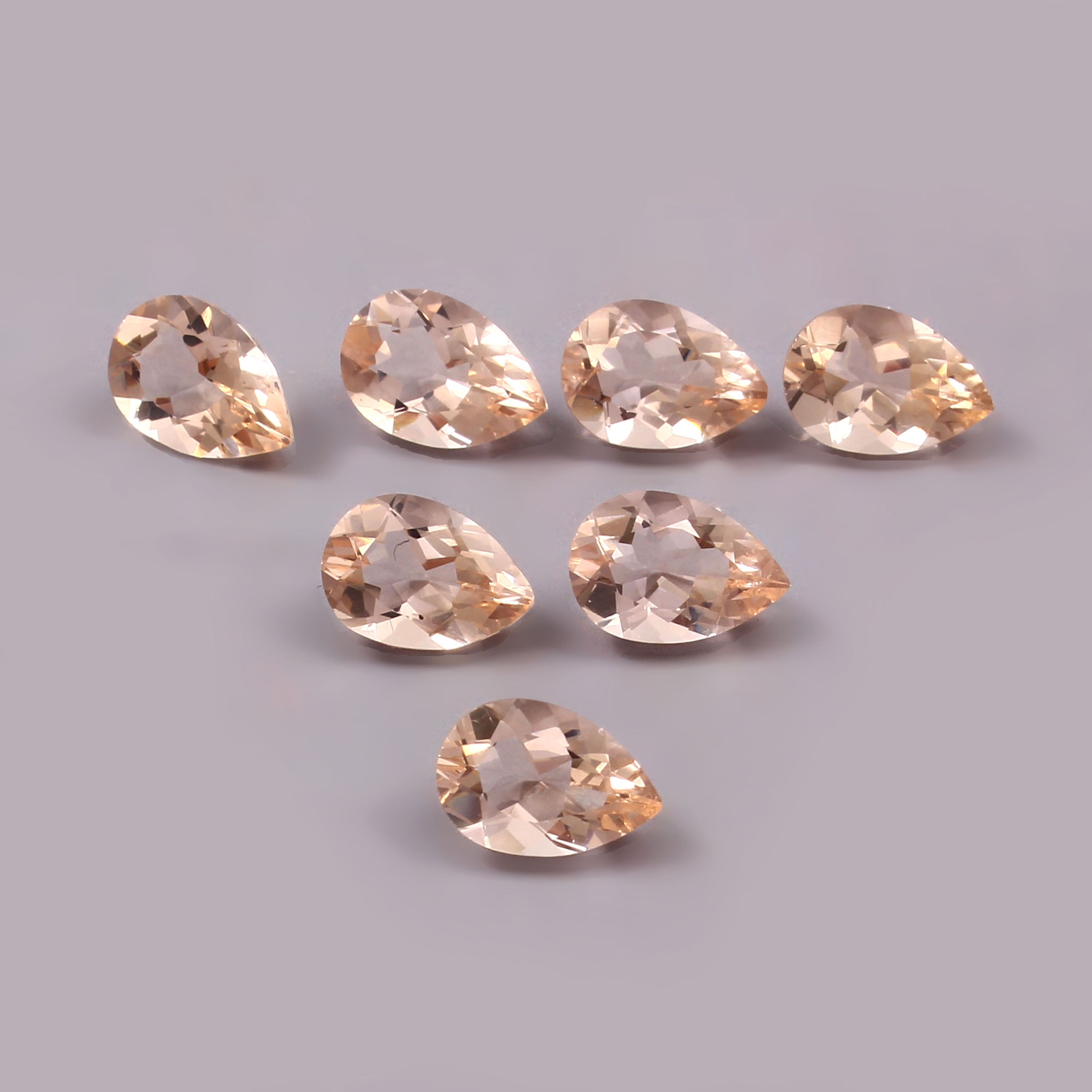 Natural Pink Morganite Pear Cut Loose Gemstone